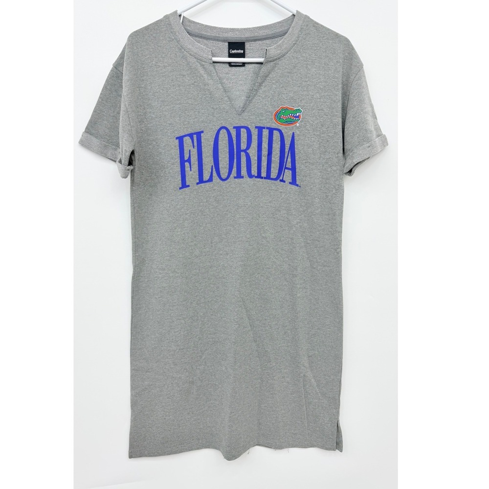 Captivating Florida Gators Sweatshirt T-Shirt Dress Collegiate Womens‎ M Gray